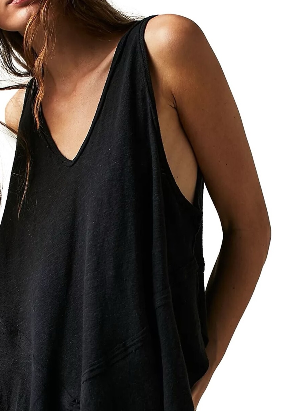 Free People We the Free Black Flowy Tank Top Size S